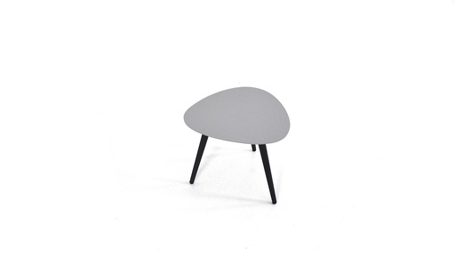 [23636] Mesa auxiliar de aluminio Kidney 48 cm gris seda
